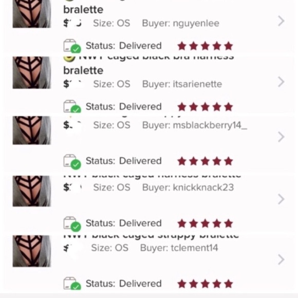 LAST! NWT Black Caged Bralette harness ⭐️5stars⭐️ - Picture 3 of 6